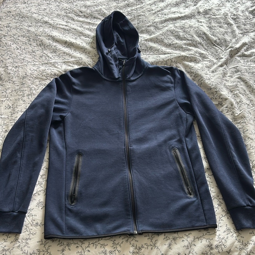 UNIQLO Men’s Medium Jacket Blue Performance Dry Full Zip Hoodie